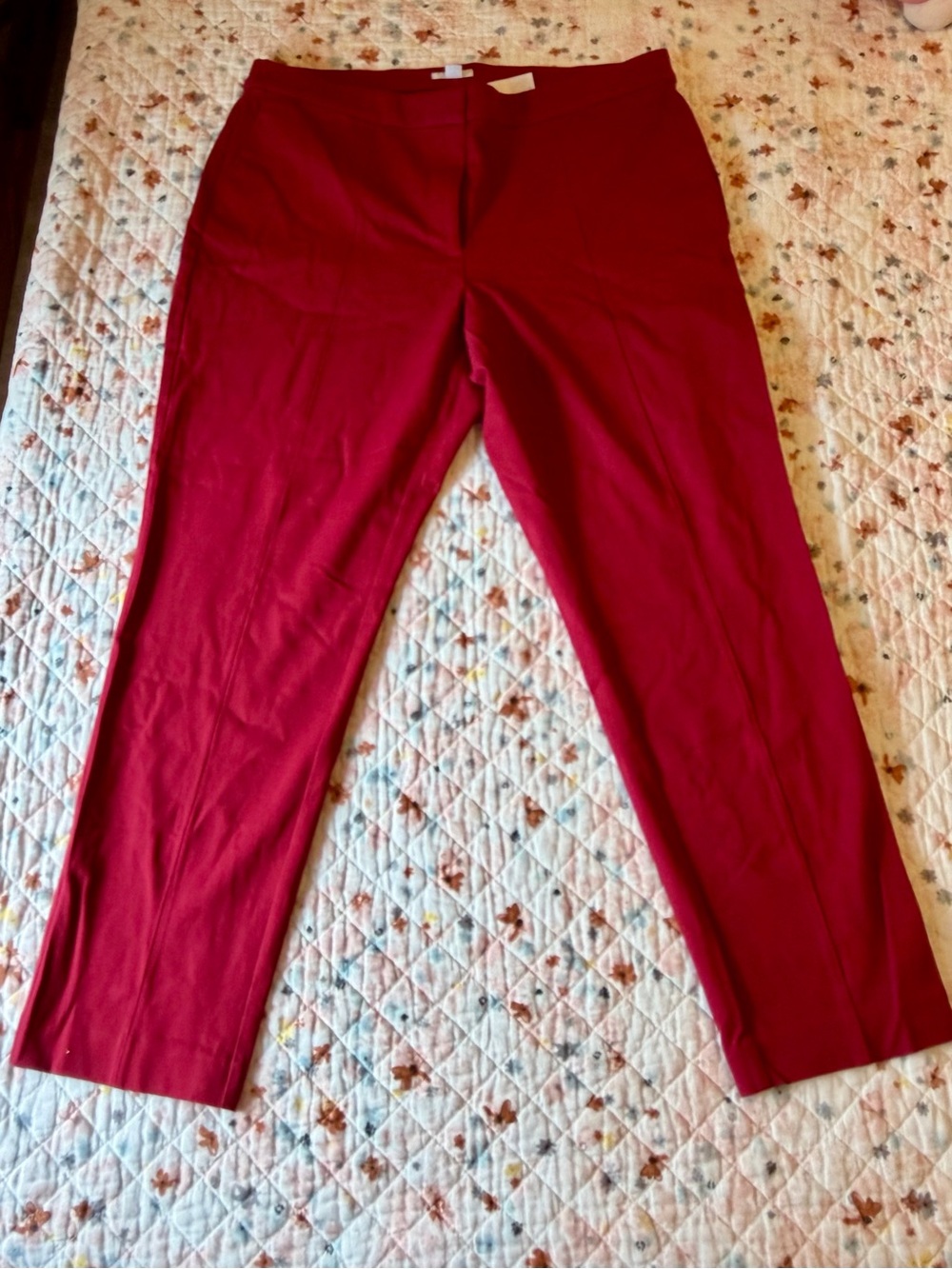 J. Jill Crimson Red Bi-Stretch Dress Pants Size 14 NWT